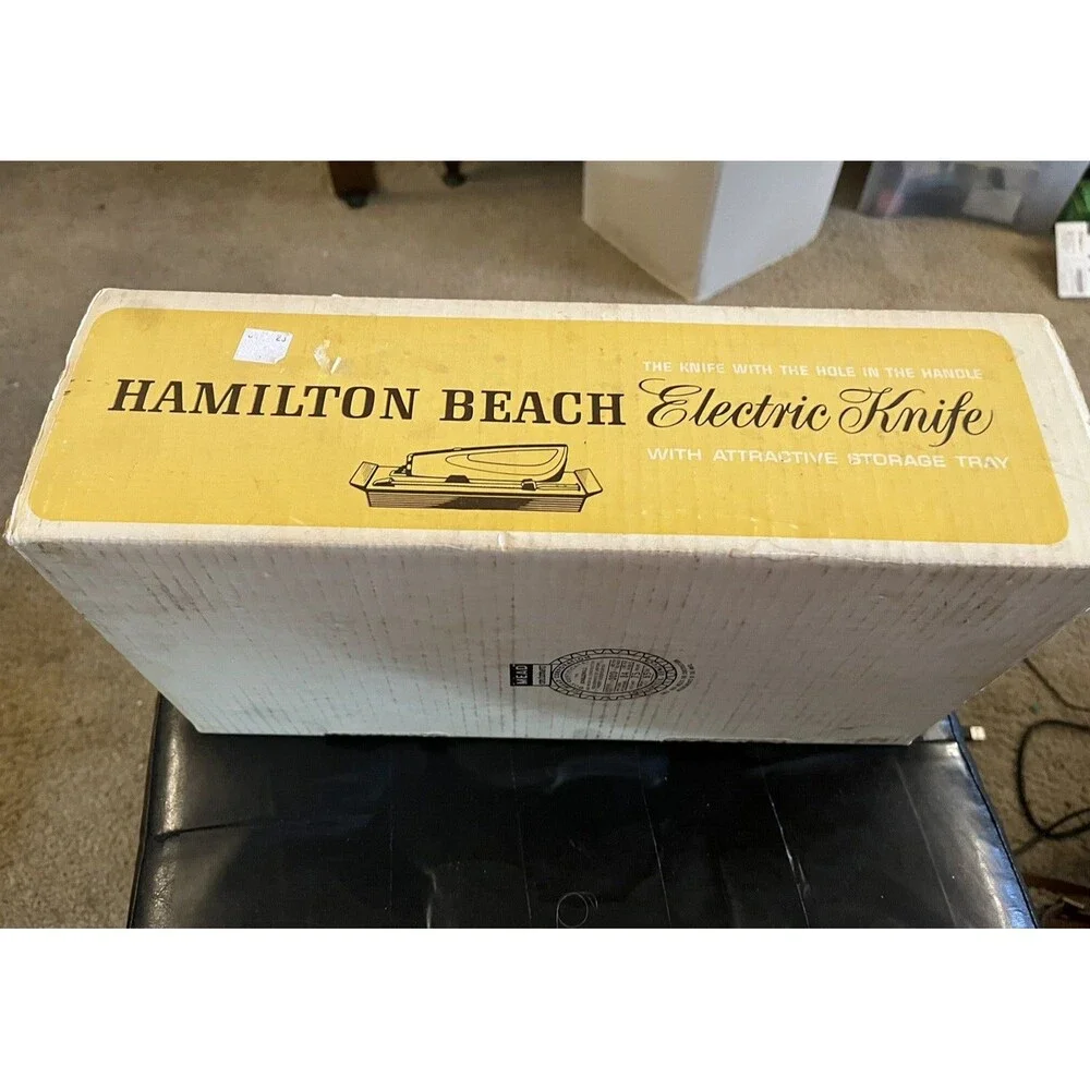 1967 Hamilton Beach Scovill Electric Knife w/Storage Tray Model 270T Works